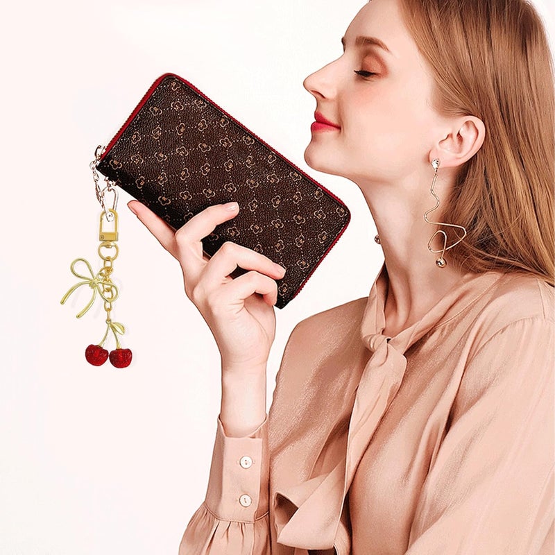 FASTFAIRY Keychain Cherry Bag Charms Purse: Key Chains Women Cute - Car keyrings leather handbags - Valentines Day Gifts - Image 3